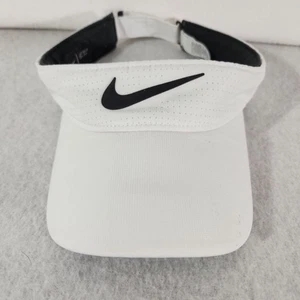 Nike Just Doit Dri Fit Visor White Adjustable Logo Golf - Picture 1 of 6