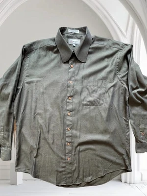 Modena UOMO Green Dress & Casual Shirt -- Size TALL 17.5 -- 36/37 - Image 1 of 4