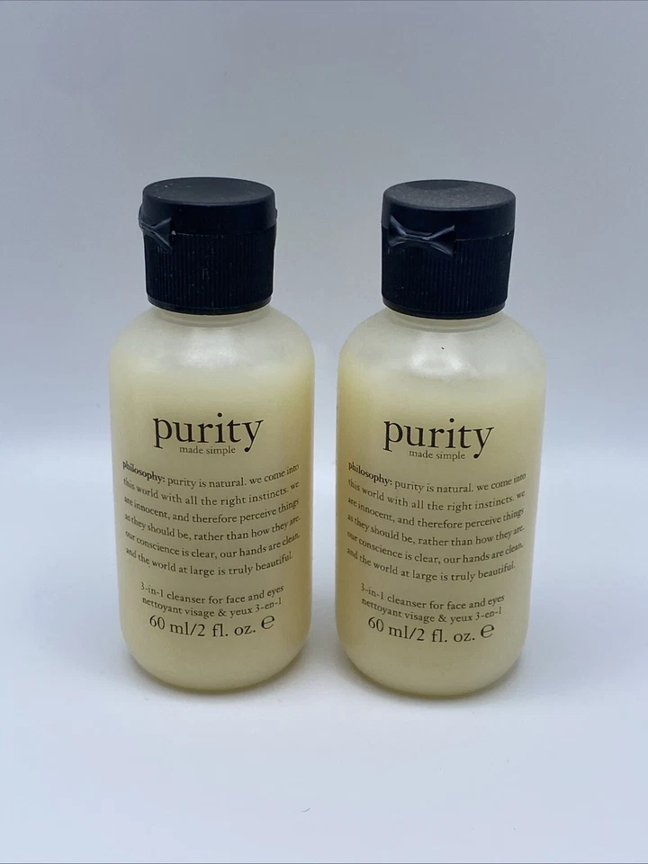 Philosophy Purity Made Simple одноэтапное очищающее средство для лица 2 унции ЛОТ 4 унции совершенно новое - Изображение 1 из 1