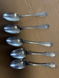 5 Vintage 1847 Rogers Bros AI Silver Plate Spoons - Picture 1 of 3