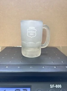 CANADA DRY  VINTAGE FROSTED GLASS MUGS - Picture 1 of 7
