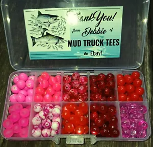 Premium Trout Salmon Steelhead Fishing Beads 8mm Assortment 10 Colors Box - Picture 1 of 1