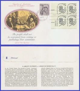 USA5 #1581 U/A FLEETWOOD FDC PB4 Inkwell & Quill - Imagen 1 de 1