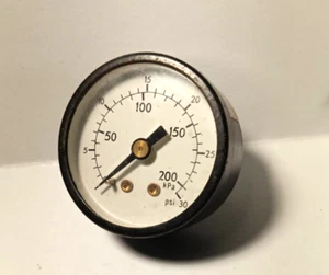 1-1/2” Pressure Gauge (0-30 psi) - 1/8” Back. - Bild 1 von 2