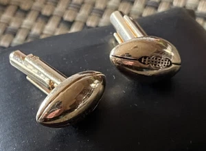 Vintage Hickok USA goldfarbene Fußball Manschettenknöpfe - Bild 1 von 22