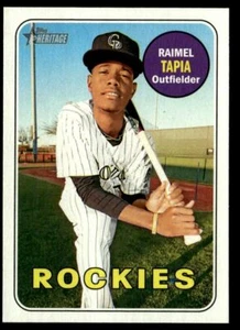 2018 Topps Heritage SP Short Print Raimel Tapia Colorado Rockies #483 - Picture 1 of 2