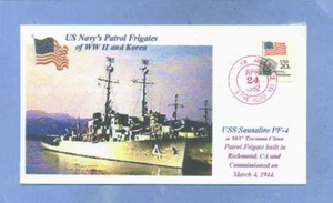 USS SAUSALITO PF-4 WW II Patrol Frigate named: California City ColorPhoto H/S PM - Picture 1 of 1