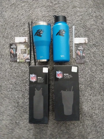 Carolina Panthers NFL 30oz Tumbler 32oz Water Bottle Simple Modern New Cover