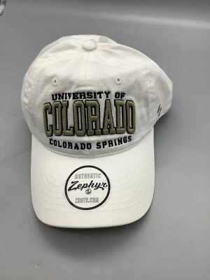 Zephyr  NEW University of Colorado - Colo Springs White Hat Cap White/Green Adj. - Image 1 of 4