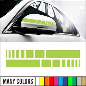 Set of 2 Car Side Mirror Auto SUV Vinyl Graphic Sticker Decal Stripe Decals #2 - Picture 1 of 15
