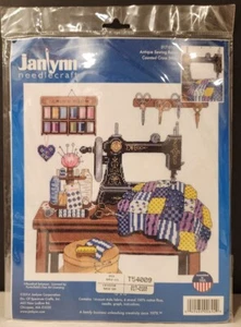 Janlynn Needlecraft 2014 ANTIQUE SEWING ROOM Cross Stitch Kit 017-0100 12x12 NIP - Picture 1 of 7