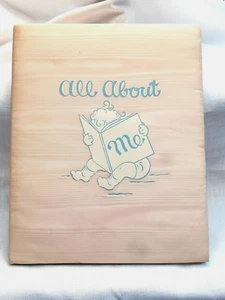 All About Me Baby Book Diary Gibson Pink Satin 1956 Unused Pastel Illus. U.S.A  - Picture 1 of 11