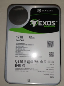 Seagate Exos X18 12TB,7200 RPM,3.5 inch Internal Hard Drive - ST12000NM000J - Afbeelding 1 van 1