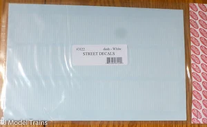 Kadee #3122 Street Decals ( Dash - White ) Water Slide Decal - Picture 1 of 1