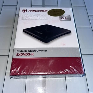 Transcend TS8XDVDS-K 8K Extra Slim Portable DVD Writer 8X read and write - Picture 1 of 8