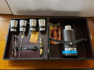 Vintage MCM Londonaire tragbares Pub Reise Bar Set Ledertasche Rindsleder - Bild 1 von 9