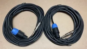 Set of (2) - 25 Foot - EXO 14g - Speakon -to- 1/4" Speaker Cables - ***NEW*** - Picture 1 of 2