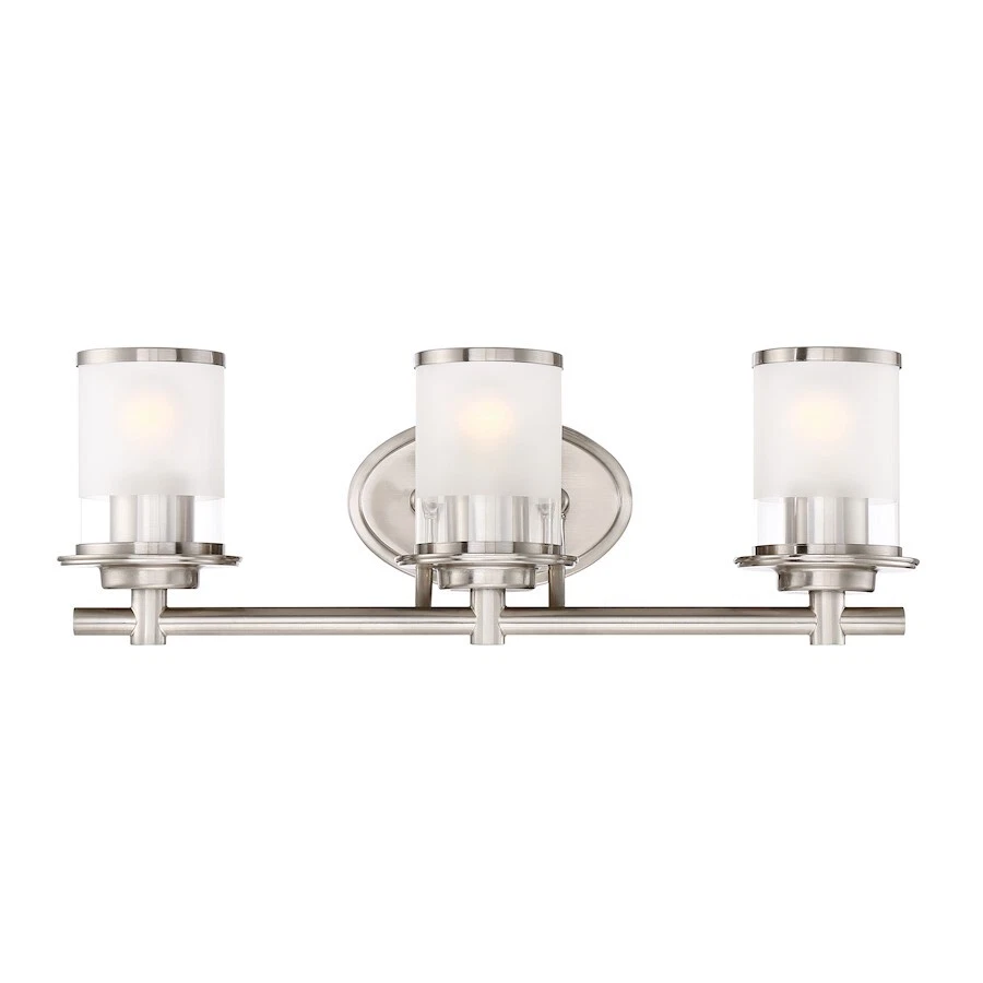 Designers Fountain Essence 3 luces baño, platino satinado - 6693-SP Foto 1 de 1