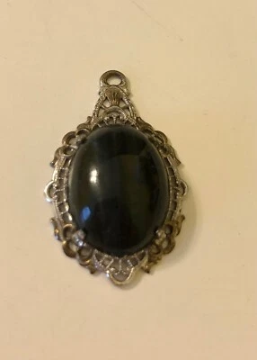 Black Tigers eye Pendent Sterling Silver - Image 1 of 4