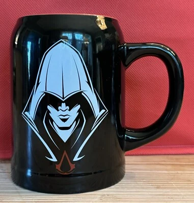 Mug, Assassin’s Creed, 2015, Black & Red, Very Shiny, Ubisoft Ent., Over 5” Ht. - image 1 of 4