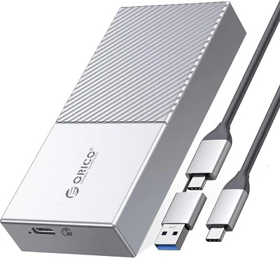 40 Gbps M.2 NVMe SSD Gehäuse, ORICO PCIe NVMe auf USB C bis 2700 MB/s Aluminium - Bild 1 von 4