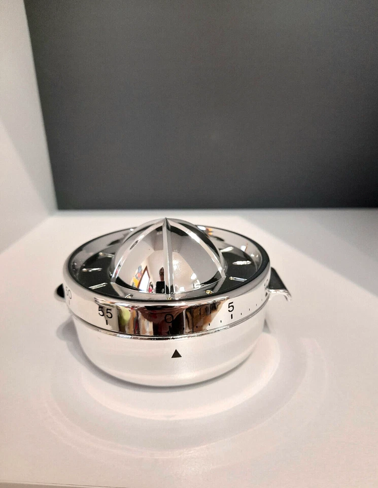 TIMER CONTAMINUTI DA CUCINA SPREMIAGRUMI CROMATO 60 MINUTI - Immagine 1 di 1