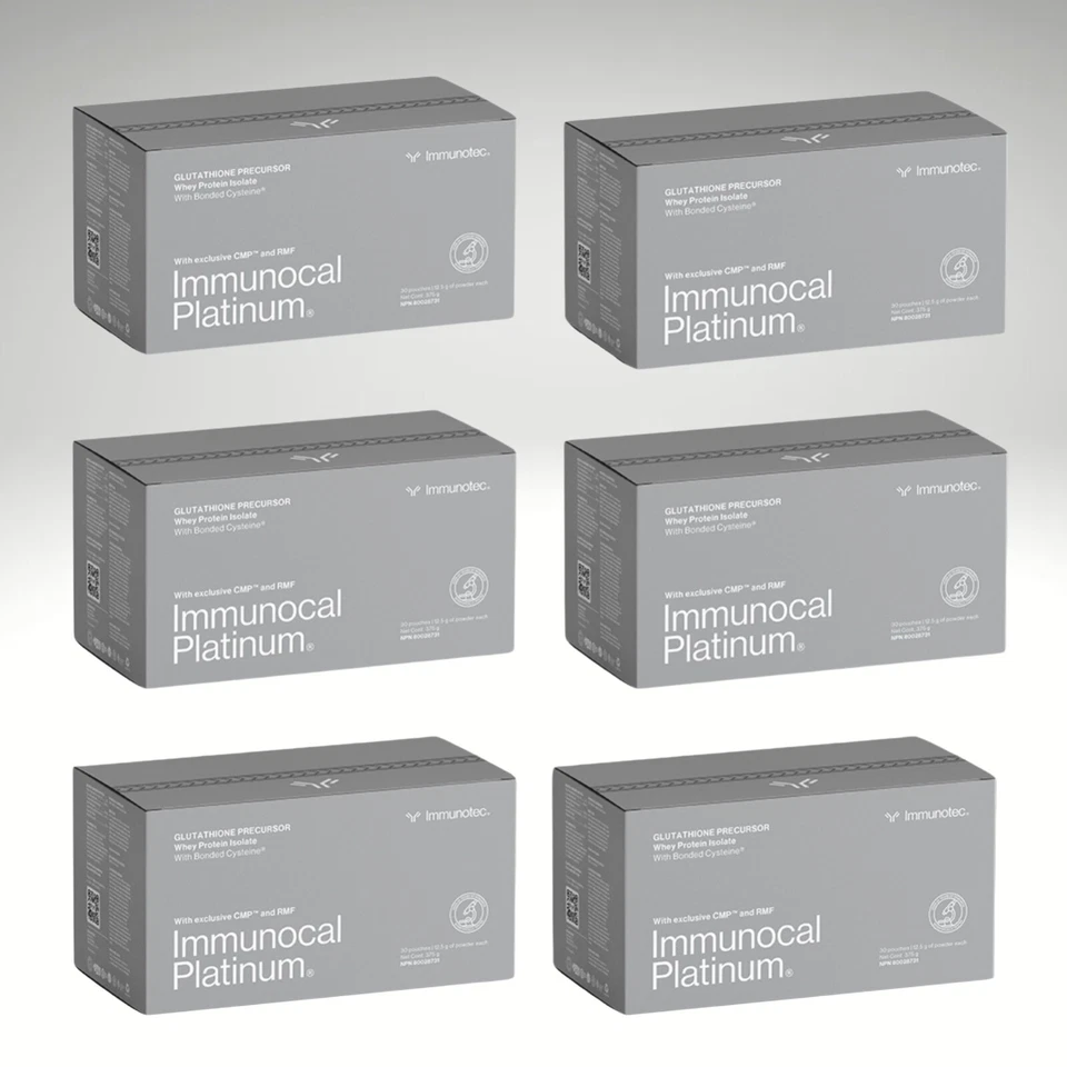 6 Pack - Immunocal Platinum by Immunotec - 30 pouches each (0.44oz/12.5g) - Image 1 of 1