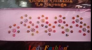 1PACK MULTICOLOR INDIAN BINDI BOLLYWOOD BELLY DANCE DOTS STIC ON TEMP TATTOO