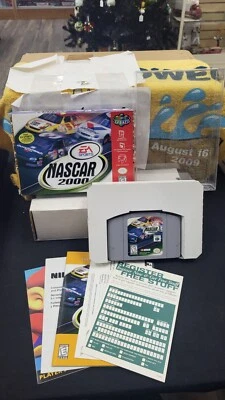 CIB NASCAR 2000 RACING NINTENDO 64 N64 VIDEO GAME COMPLETE IN BOX W/ PROTECTOR - Image 1 of 4