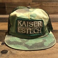 Kaiser Estech Hat Snapback Trucker Cap Mens Green Camo USA Made K-Products READ