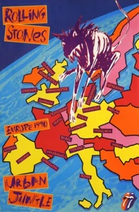 Póster enmarcado de la gira europea de The Rolling Stones Urban Jungle - Imagen 1 de 2