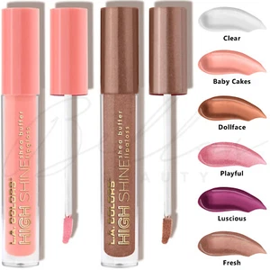 L.A. COLORS High Shine Shea Butter Moisturizing Glossy Lip Gloss *CHOOSE SHADE* - Picture 1 of 8