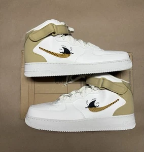 Size 15 - Nike Air Force 1 '07 LV8 Next Nature Mid Sun Club - White Shark's Fin - Picture 1 of 6