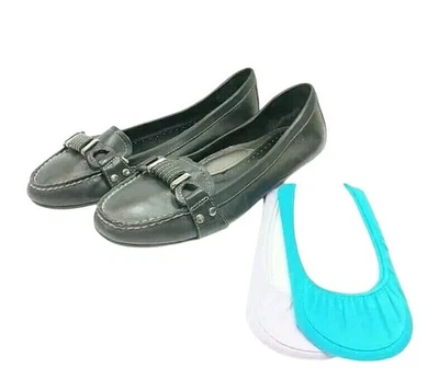 St John's Bay Flats Women's Size 8.5 Black Leather Loafers - Image 1 of 4