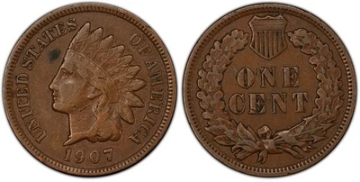 1907 Indian Cent PCGS VF25BN FS-304, S-27 RPD - Image 1 of 4