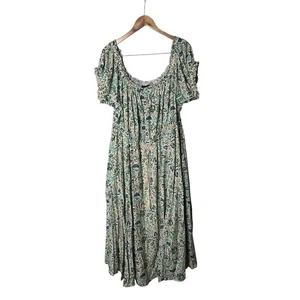 Neu mit Etikett Torrid Midi-Challis schulterfreies Frühlingskleid mit Blumenmuster 3 - Bild 1 von 6