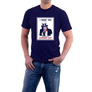 Release the Epstein List T-shirt Uncle Sam Parody Sillytees Protest Tee - Picture 1 of 7