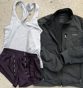 3 Lot Vuori VW108 Womens S Stretch Tank Nike Dri Fit Shorts L.L. Bean Jacket - Picture 1 of 20
