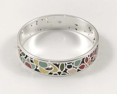 Brazalete Brazalete Brighton Midnight Meadow Plateado Colorido Esmalte. #1204 Foto 1 de 4