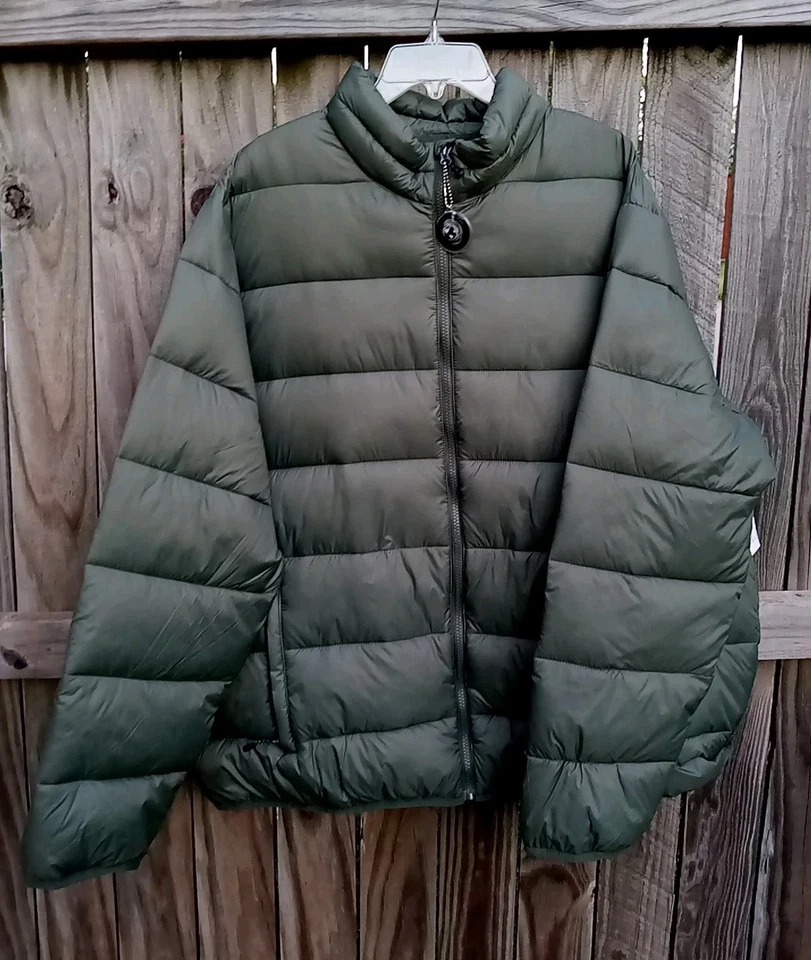 NWT Swiss Tech Mens Packable Puffer Jacket Green 2XL 50-52 SW31100027799B - Image 1 of 4