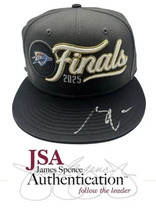 Shai Gilgeous-Alexander Signed Autographed NBA FINALS On Court Hat JSA COA - Picture 1 of 4