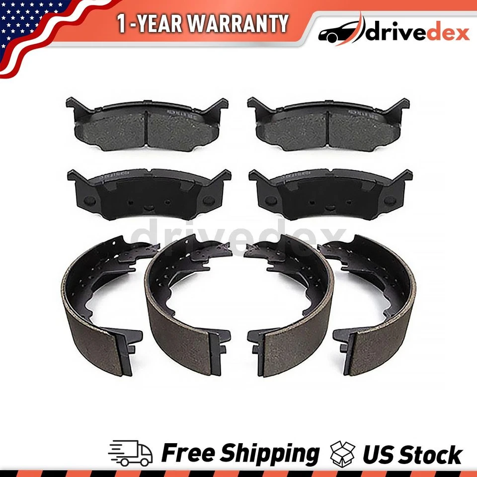 Pastillas de freno y zapatas semimetálicas delanteras traseras para Dodge B2500 3,9 L 5,2 L 5,9 L_DV Foto 1 de 4