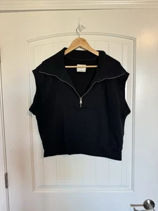 Abercrombie & Fitch Cozy Collection Black Half Zip Best Size Large - Picture 1 of 4
