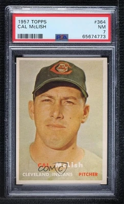 1957 Topps Cal McLish #364 PSA 7 Rookie RC - Image 1 of 2