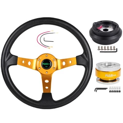 Steering Wheel+Quick Release+Adapter Fit For Civic CRX 88-91 Acura Integra 90-93 Foto 1 de 4