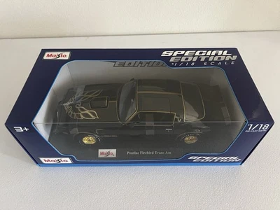 Maisto 1/18 Pontiac Firebird Trans Am Diecast Model Car Black - Special Edition - Image 1 of 3