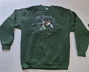 Sudadera De Colección Ducks Unlimited Para Hombres Mediana Du Sportsman Suéter Verde EE. UU. - Imagen 1 de 4