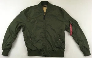 Alpha Industries MA-1 Heritage flyer’s bomber jacket green short waist mens L - Picture 1 of 15