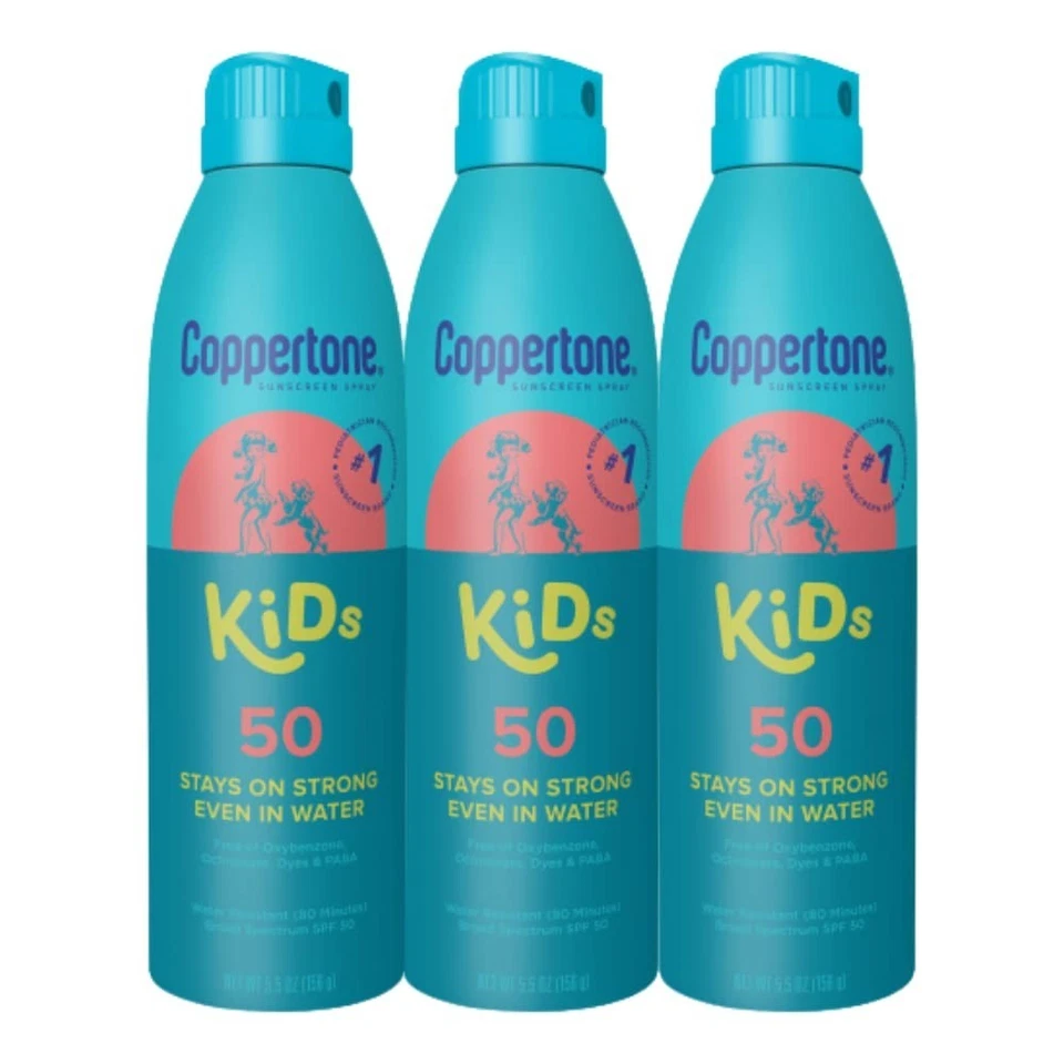 Coppertone Kids Sunscreen Spray SPF 50 Broad Spectrum 5.5oz (Pack Of 2)