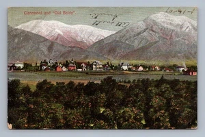 Antike Kalifornien Postkarte CLAREMONT Old Baldy Mountains 1907 - Bild 1 von 2